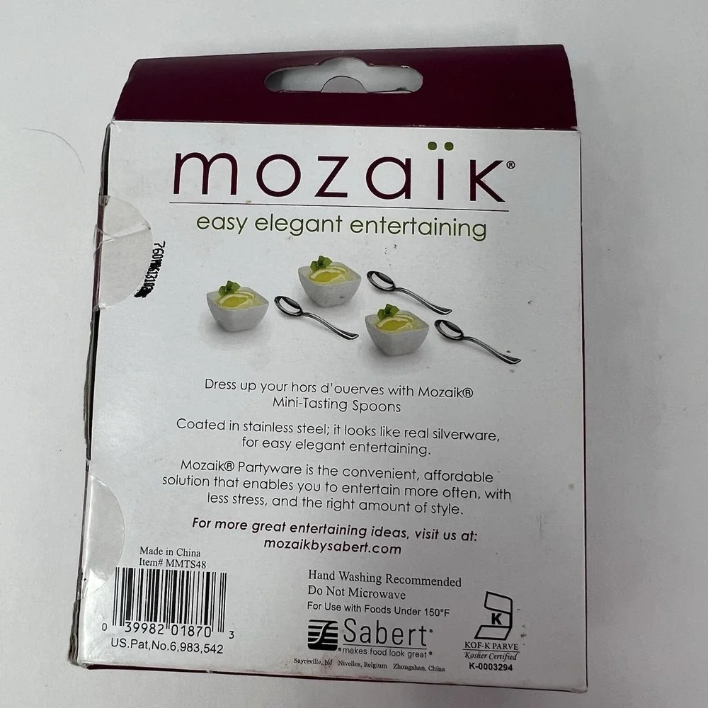 Mozaik Mini Tasting Spoons Dessert Appetizer Party‎ Catering Utensisls